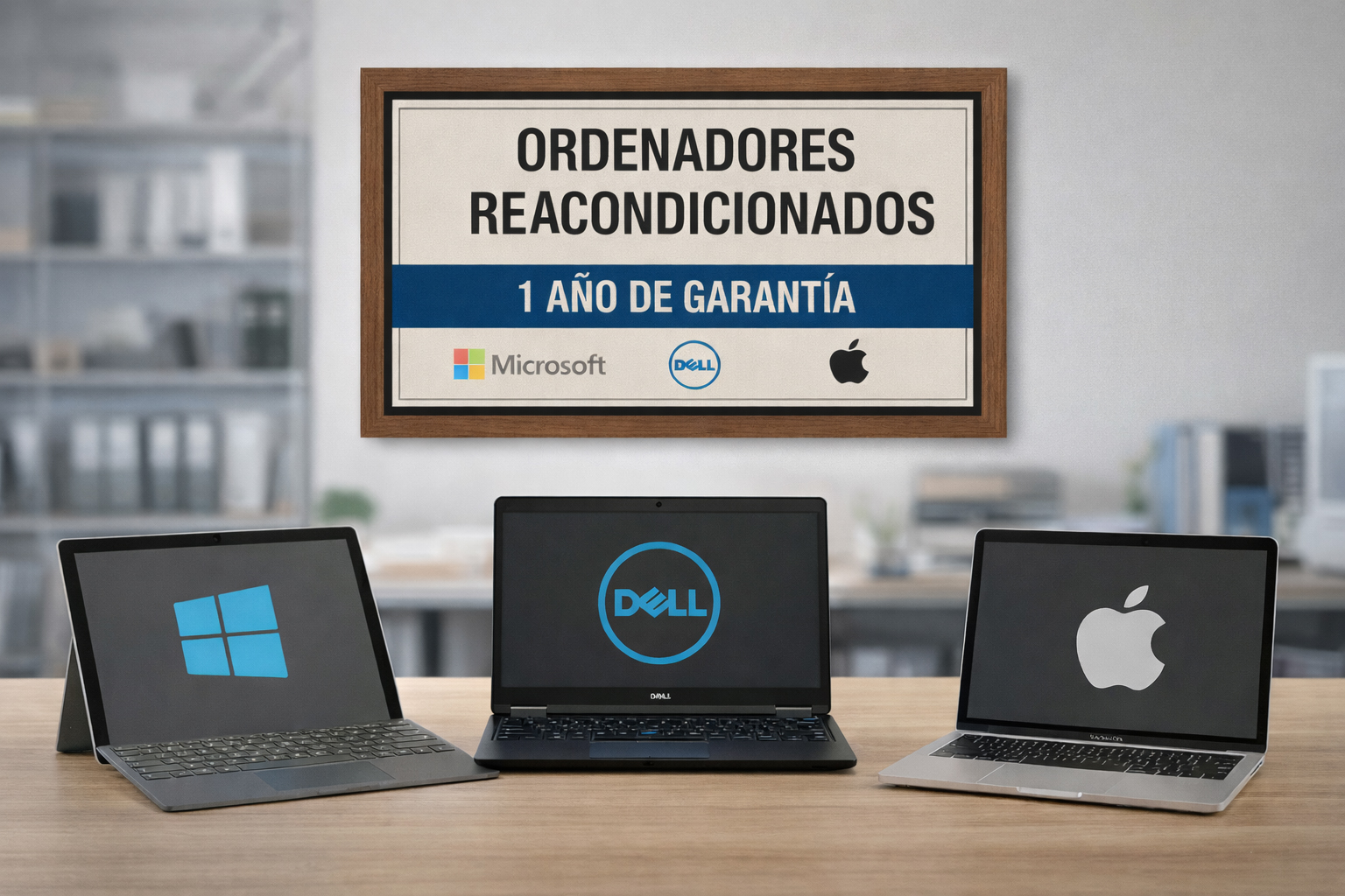 Portátiles reacondicionados listos para trabajar